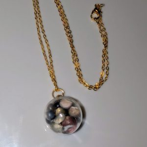 Collier "Maïs pop corn bleu"